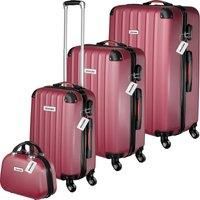 Luggage Set of 4 Four Wheel Cabin with Electric Scale Suitcase Underseat Bag