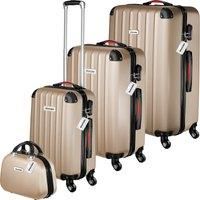 Luggage Set of 4 Four Wheel Cabin with Electric Scale Suitcase Underseat Bag