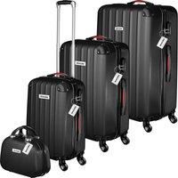 Luggage Set of 4 Four Wheel Cabin with Electric Scale Suitcase Underseat Bag