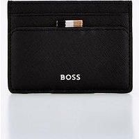 Boss Zair Saffiano Corporate Trim Card Holder- Black