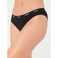 BOSS Womens Stretch Jersey Logo Waistband Brief - Black