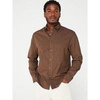 BOSS Black Cotton-Blend Twill Shirt - S