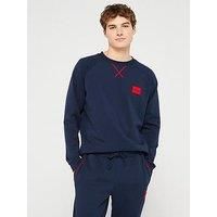 HUGO Men/'s Patch Sweatshirt, Dark Blue405, XL