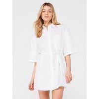 Hugo Emedia Shirt Dress - White