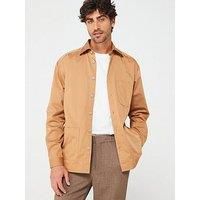 Boss Cory Relaxed Fit Overshirt - Dark Beige