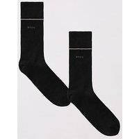 BOSS Mens 2 Pack Performance Cmax Crew Socks Black 5.5-8