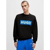 HUGO Mens Niero Logo-print sweatshirt in cotton terry