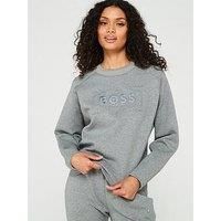 Boss Ebrande Logo Sweat - Silver