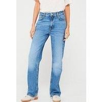 Boss Ada High Rise Straight Leg Jean - Blue