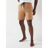 Boss Mix & Match Lightweight Loungewear Shorts-Beige