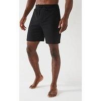 Hugo Austin Waffle Loungewear Shorts - Black