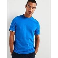 Boss Thompson 04 Regular Fit Corporate Sleeve Trim T-Shirt - Blue