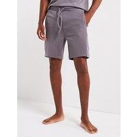 Hugo Tonal Logo Loungewear Shorts - Grey