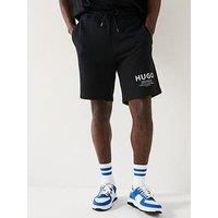 Hugo Nomario Oversized International Logo Jersey Shorts - Black