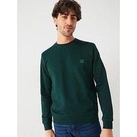 BOSS Mens Crew Sweatshirt Open Green M