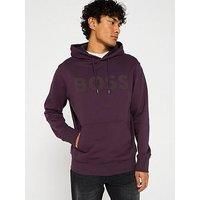 Boss Webasic Logo Overhead Hoodie - Dark Purple