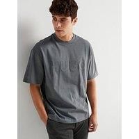 HUGO Mens Dinkee Tonal-Logo T-Shirt in Cotton Jersey