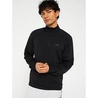 Boss Sweat Active 1/4 Zip Sweat Top - Black