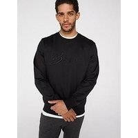 Boss C-Soleri 70 Relaxed Fit Script Logo Crew Neck Sweatshirt - Black