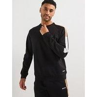 BOSS Mens Iconic Sweatshirt Regular-fit sweatshirt in cotton terry with contrast panels