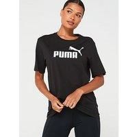 PUMA Essentials Logo Boyfriend Short Sleeve Casual T-shirt Top - Womens