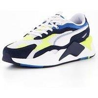 Puma RS-X3 Twill AirMesh Unisex Lifestyle Sneakers New White Peacot 368845-01