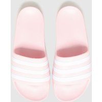 adidas Adilette Aqua Kids Girls Flip Flop Sandal Slide Pink/White