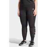 Adidas Sportswear Womens Linear Leggings - Plus Size - Black/White