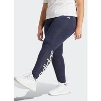 Adidas Essentials Linear Leggings (Plus Size) - Navy/White