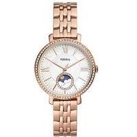 Fossil Jacqueline Watch for Women, multifunctional movement with Stainless steel or Leather Strap