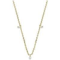 Fossil Sadie Shine Bright JA7131710 Women/'s Necklace Metal Gold-Plated, Length: 35cm + 5cm, 14 carat gold plated brass, No Gemstone