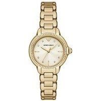 Emporio Armani Three-Hand Gold-Tone Stainless Steel Watch