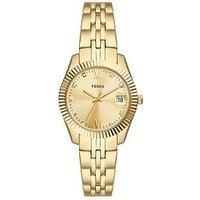 Fossil Women/'s Watch Scarlette Three-Hand Date, Gold-Tone Stainless Steel, ES5338