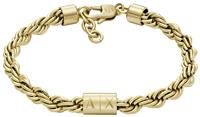 Armani Exchange Men/'s Gold-Tone Stainless Steel Chain Bracelet, AXG0124710