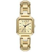 Armani Exchange Three-Hand Gold-Tone Stainless Steel Watch