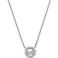 Michael Kors Women/'s Premium Kors MK Sterling Silver Logo Pendant Necklace, MKC1726CZ040