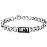 DIESEL Mens Bracelet DX1513040 Stainless Steel Black