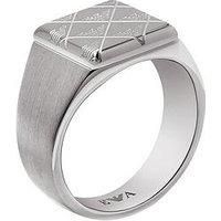 Emporio Armani Men'S Stainless Steel Signet Ring