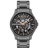 Armani Exchange Automatic Gunmetal Stainless Steel Watch