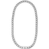 Fossil Men/'s Heritage Silver Stainless Steel Necklace, JF04769040