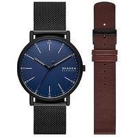 Skagen Men/'s Analog Quartz Watch with Stainless Steel Strap SKW6933SET