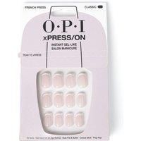 OPI xPRESS/ON Press On Nails, Up to 14 Days of Wear, Gel-Like Salon Manicure, Vegan, Sustainable Packaging, With Nail Glue, Short and Long Iconic Shades, French Press Nude Nail Polish