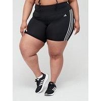 adidas Women/'s Training Essentials 3-Stripes High-Waisted (Plus Size) Tights, Black, 3XL