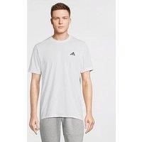 adidas Train Essentials Comfort Mens Training Top White Short Sleeve Gym T-Shirt