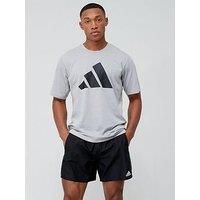 Adidas Performance Train Essentials Feelready Logo Training T-Shirt - Medium Grey Heather