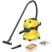 Kärcher 1.628-211.0, WD 4 V-20/5/22 Wet & Dry Vacuum Cleaner, Yellow, 1000 W, 20 liters