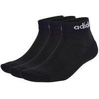 adidas Unisex Cushioned Linear (3 Pack) Ankle Training Socks Gym