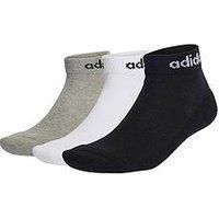 adidas Unisex Linear Cushioned 3 Pairs Ankle Socks