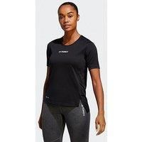 adidas Women/'s W Mt Tee T-Shirt, Black/White, XS