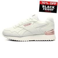 Reebok Women/'s Glide Ripple Clip Sneaker, FTWR White/FTWR White/Rose Gold, 3 UK